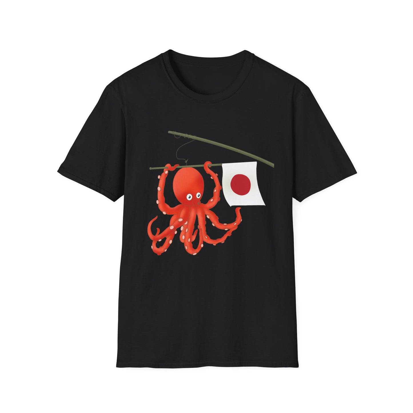 "Tako" Japanese Octopus Tshirt — Cute Red Octopus Graphic Tees