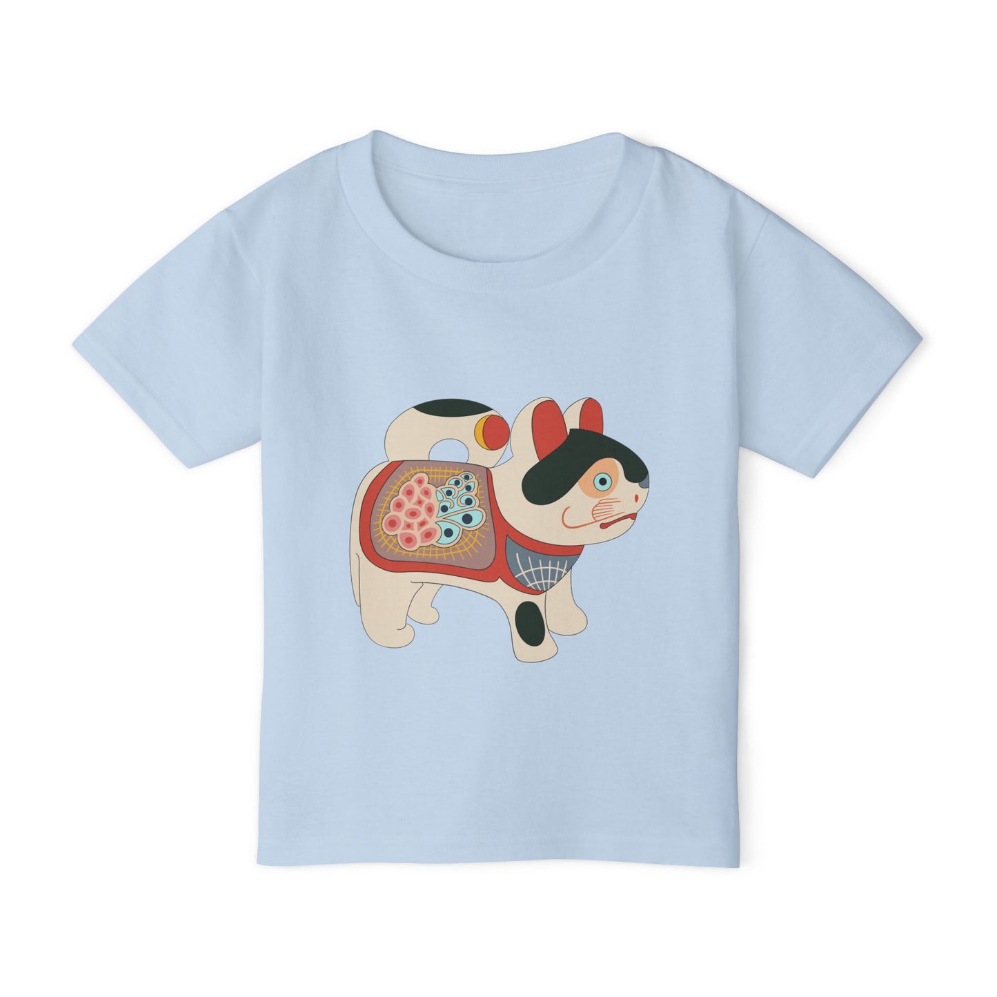 Lucky Inu Hariko illustration by Kawasaki Kyosen Toddler Tshirt — Japanese Lucky Cat Tee