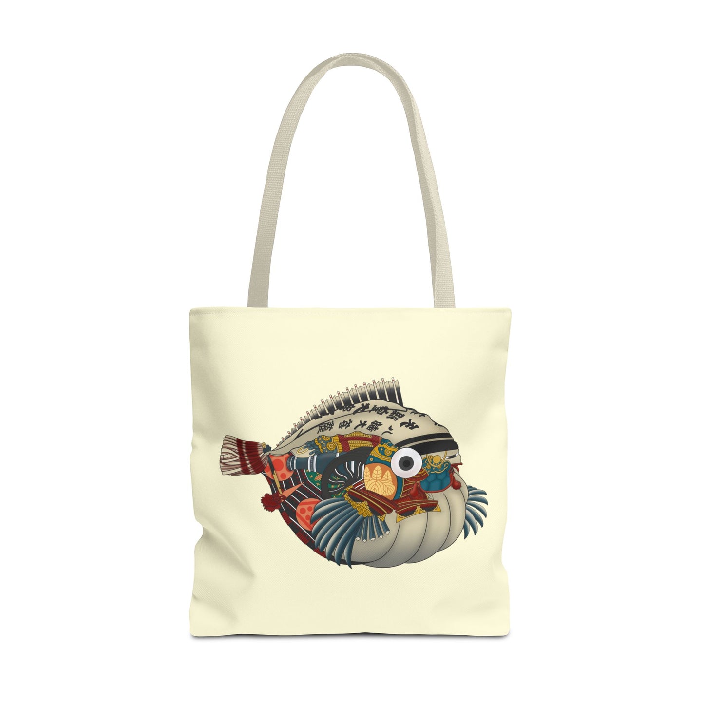 Puffer Fish Japanese Art Tote Bag — Colorful Japanese-Inspired Marine Illustration