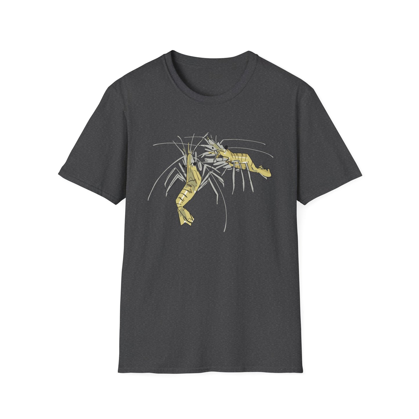 les crevettes by Mathurin Méheut Unizex Tshirt — Minimal Coastal Seafood Graphic Tshirt