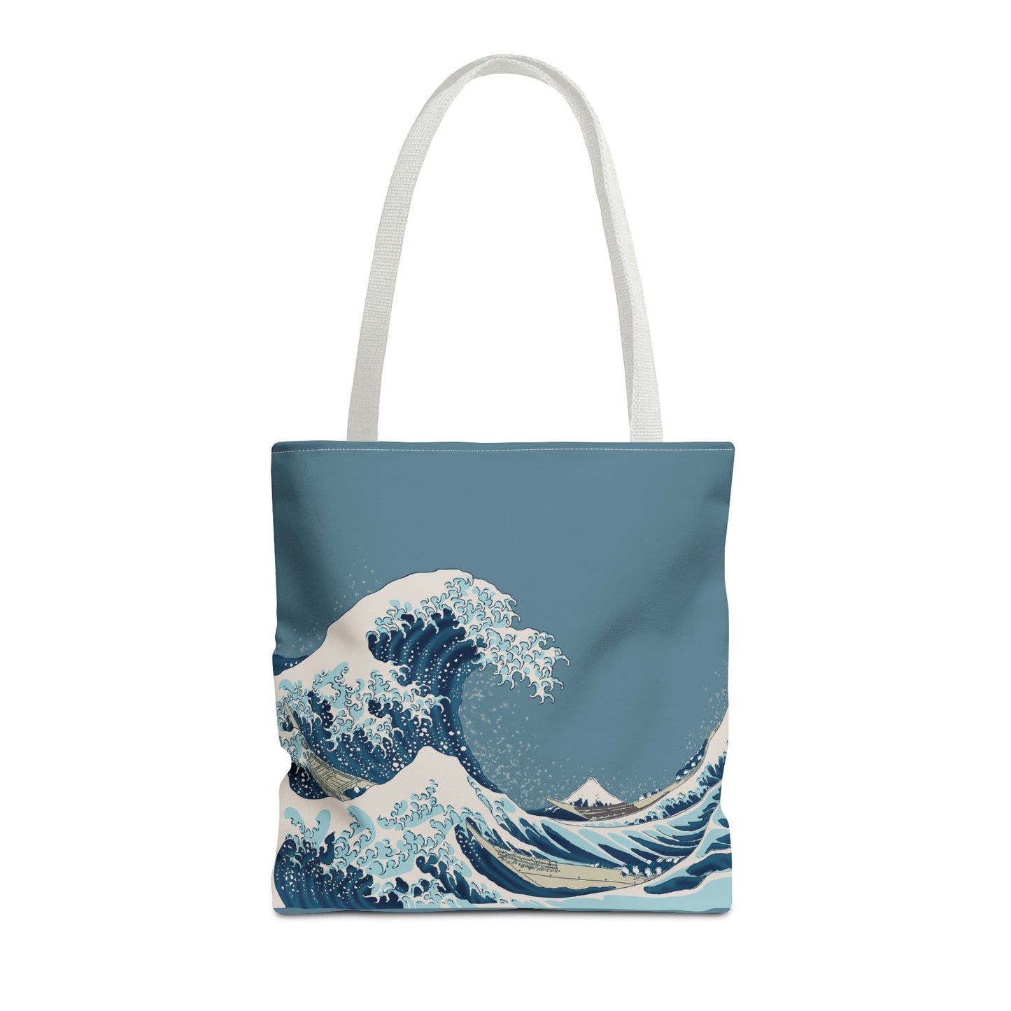 Hokusai Great Wave Tote Bag — Japanese Wave Print All-Over Canvas Beach & Market Tote