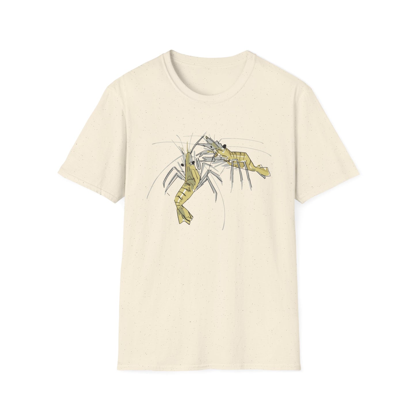 les crevettes by Mathurin Méheut Unizex Tshirt — Minimal Coastal Seafood Graphic Tshirt