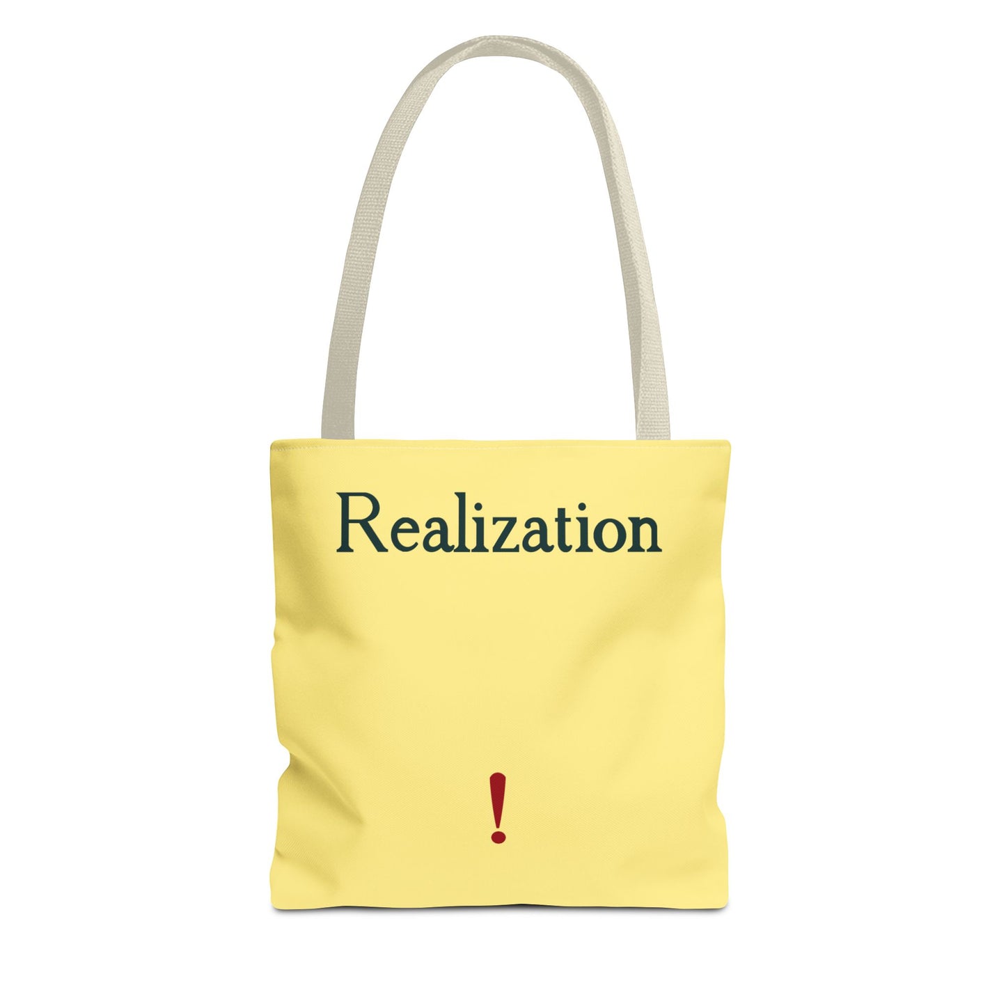 Realization Exclamation Tote Bag — Yellow AOP Everyday Carry