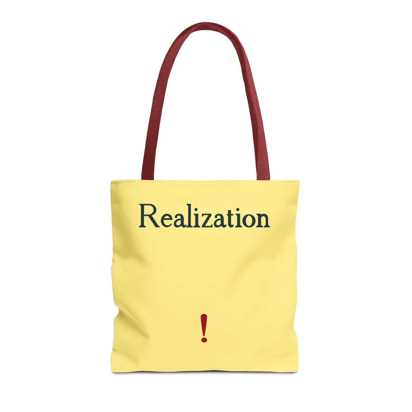 Realization Exclamation Tote Bag — Yellow AOP Everyday Carry