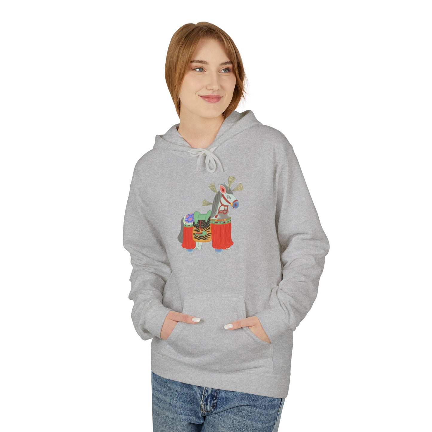 Japanese Vintage Toy Horse Hoodie — Cute Painter Horse Graphic Sweatshirt