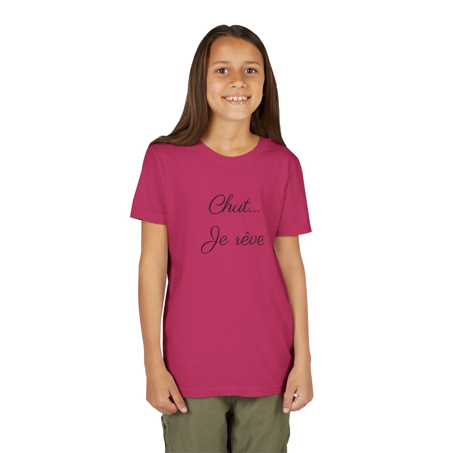 Youth Tee — "Chut... Je rêve" French Script Kids Shirt