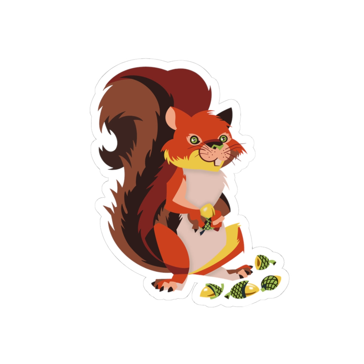 Whimsical Squirrel Sticker