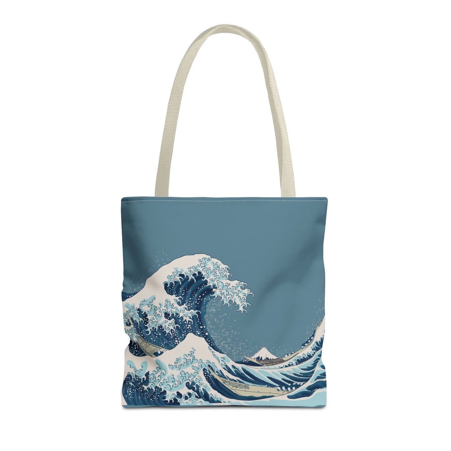 Hokusai Great Wave Tote Bag — Japanese Wave Print All-Over Canvas Beach & Market Tote
