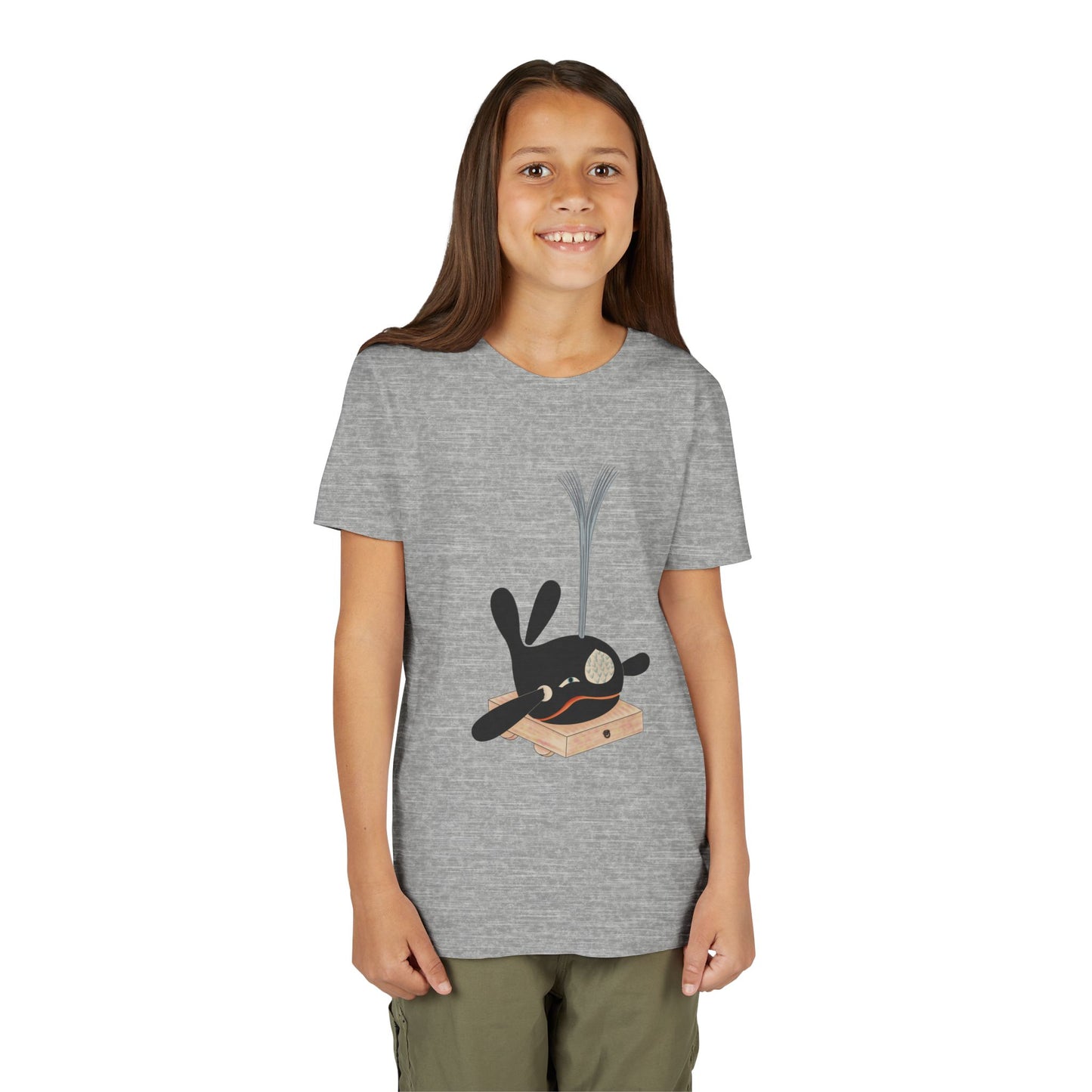 Vintage Japanese Toy Whale Youth T-Shirt — "Kujira no Shoufuki" Whale on Crate Youth Tee