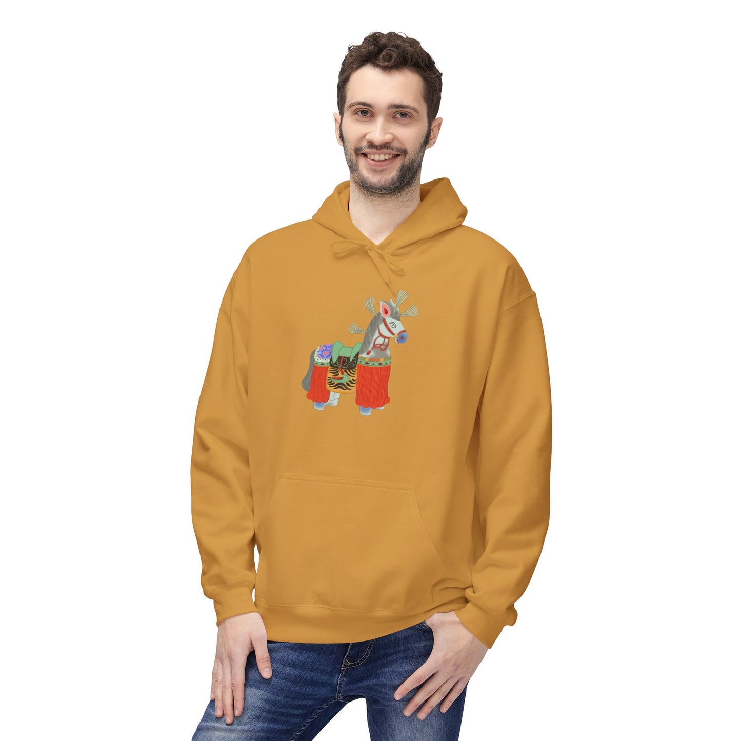Japanese Vintage Toy Horse Hoodie — Cute Painter Horse Graphic Sweatshirt