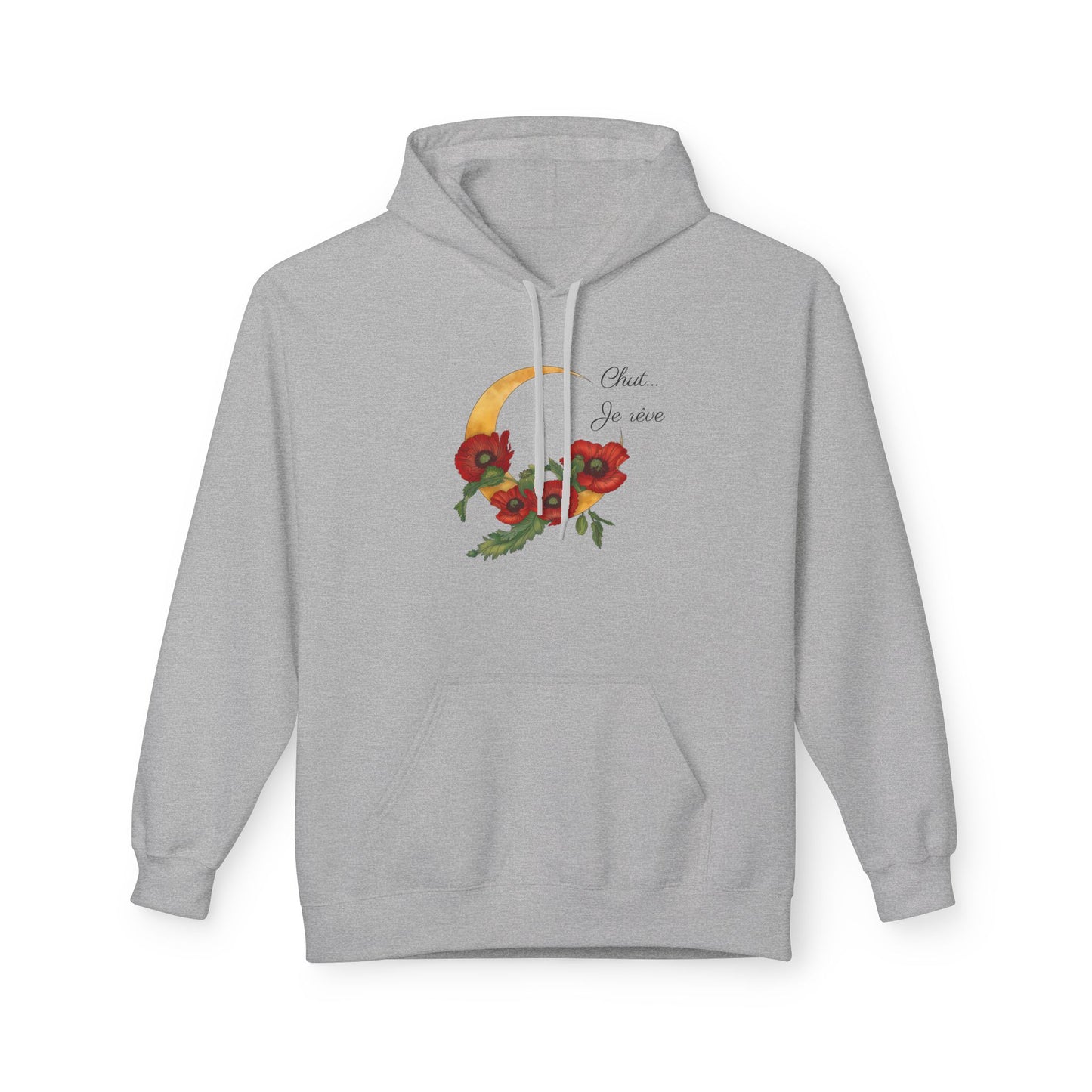 "Chut... Je rêve" Minimal French Script Hoodie Pullover