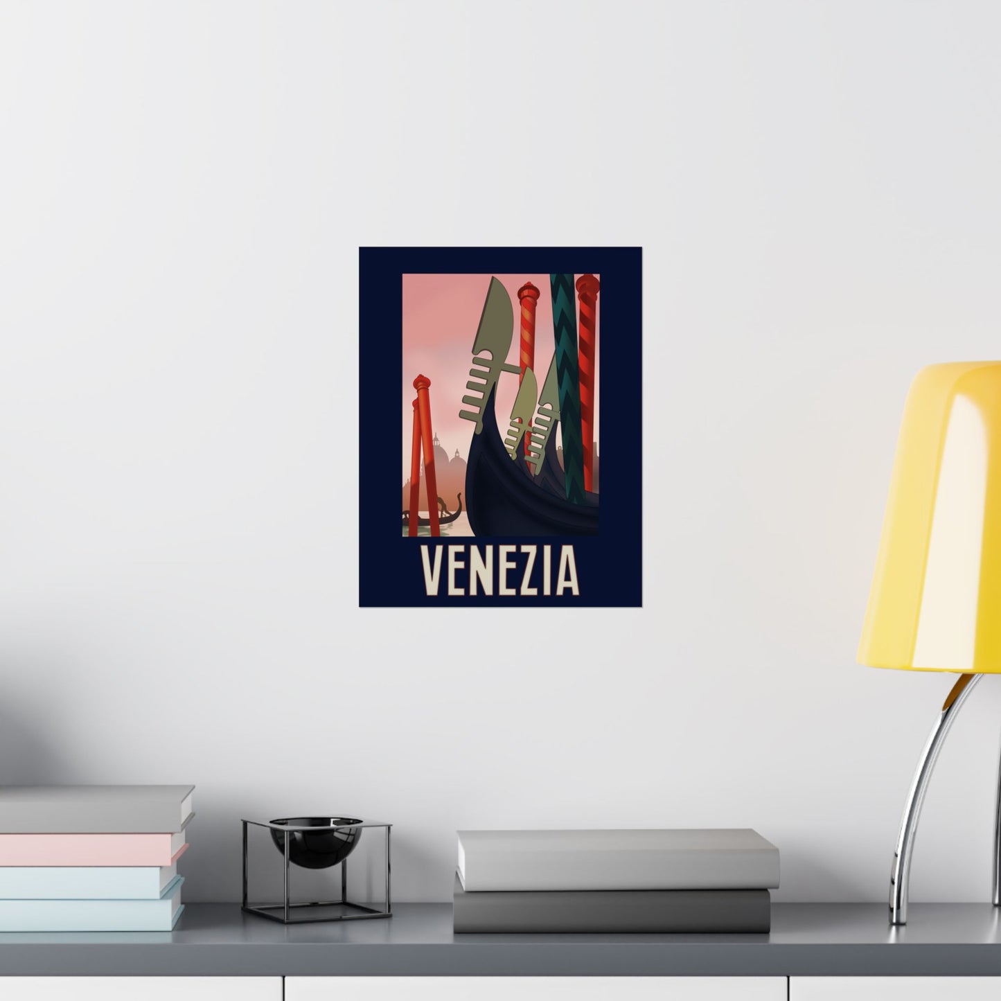 Vintage Travel Destination Venezia Satin Poster