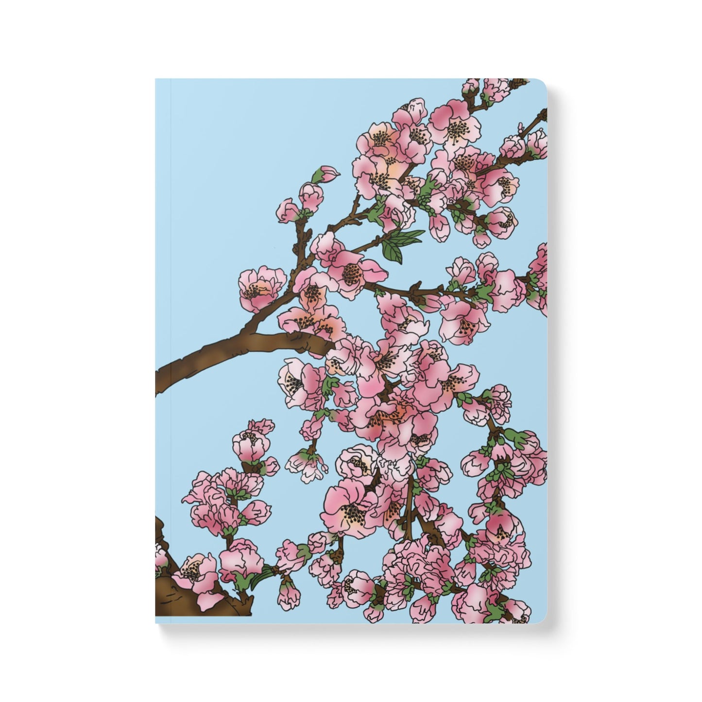 Cherry Blossom Vintage BookCover Softcover Journal