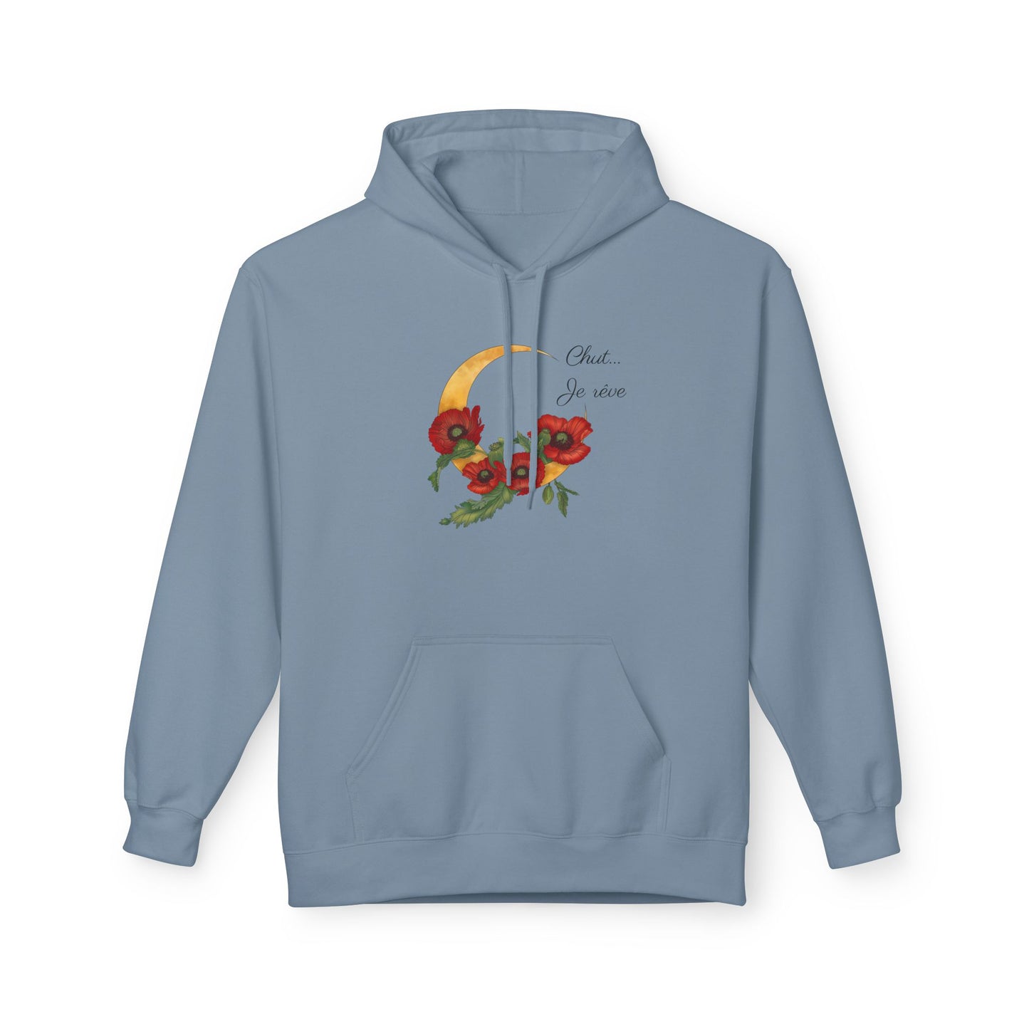 "Chut... Je rêve" Minimal French Script Hoodie Pullover