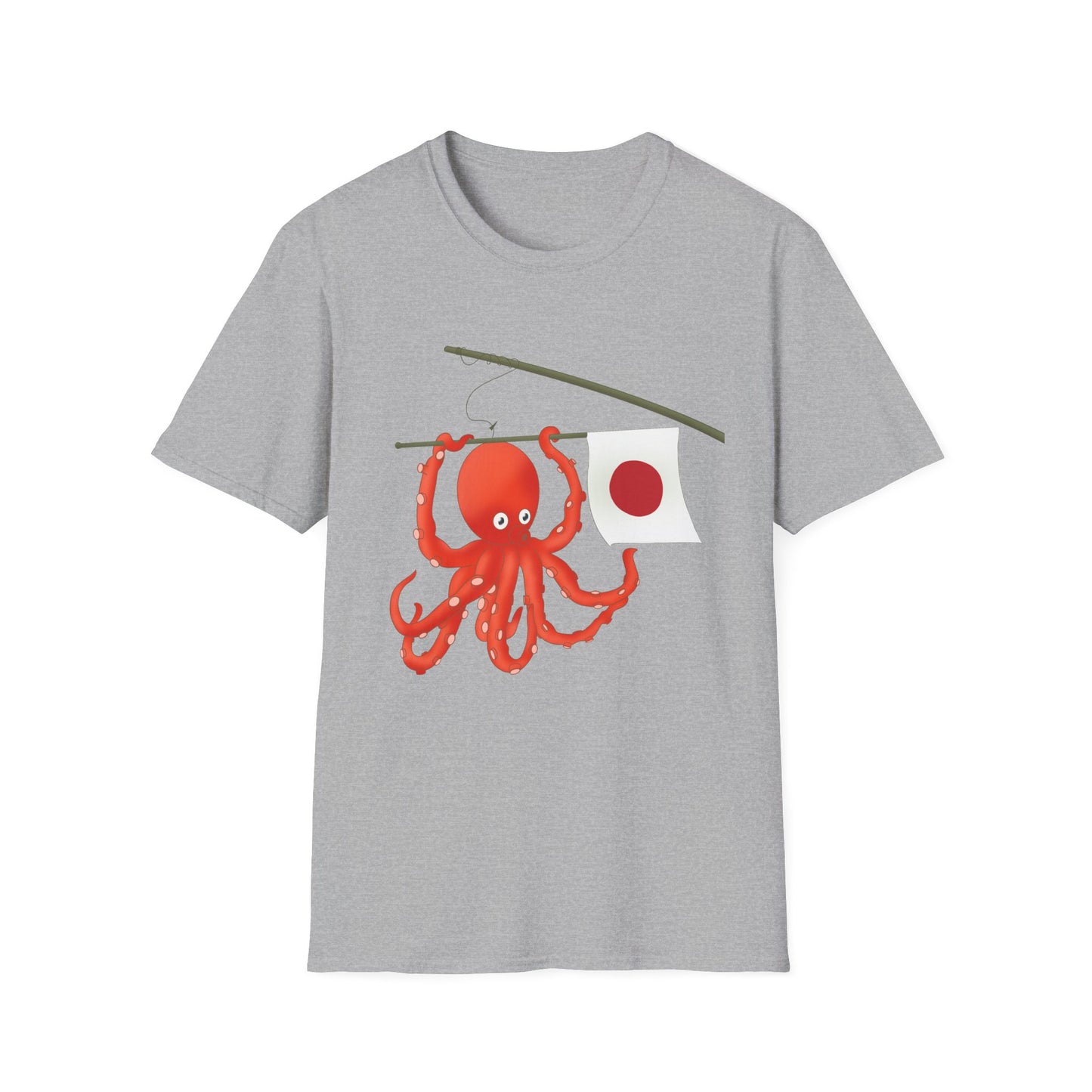 "Tako" Japanese Octopus Tshirt — Cute Red Octopus Graphic Tees