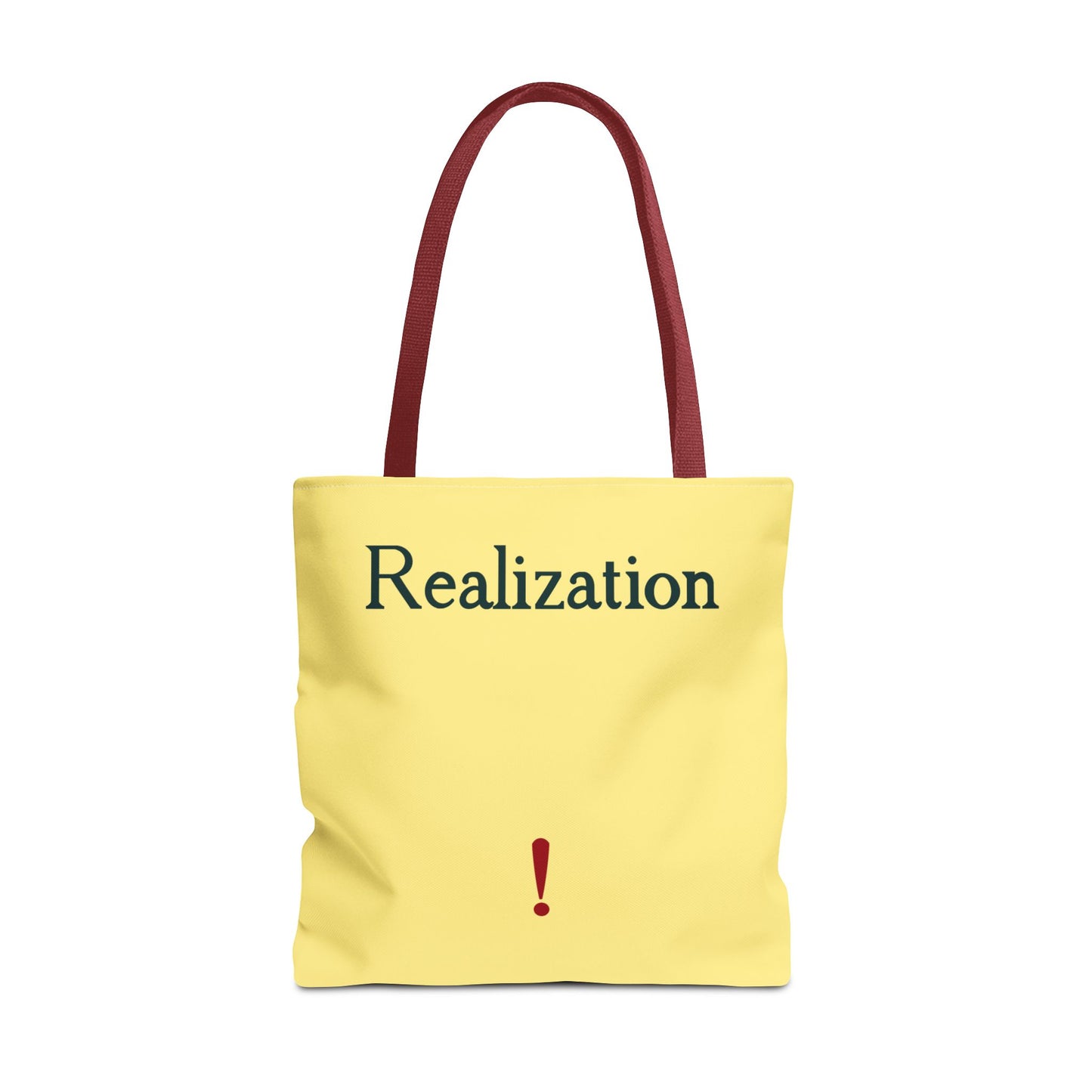 Realization Exclamation Tote Bag — Yellow AOP Everyday Carry