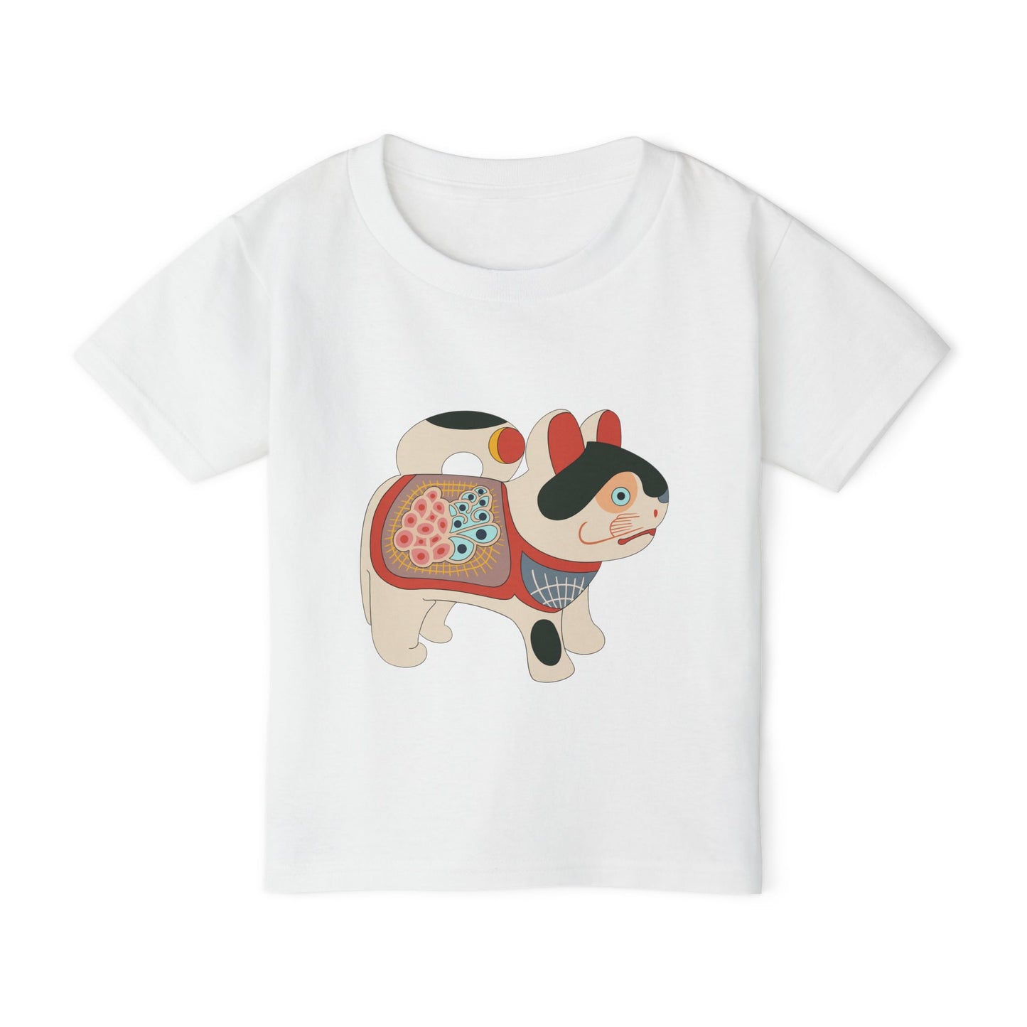 Lucky Inu Hariko illustration by Kawasaki Kyosen Toddler Tshirt — Japanese Lucky Cat Tee