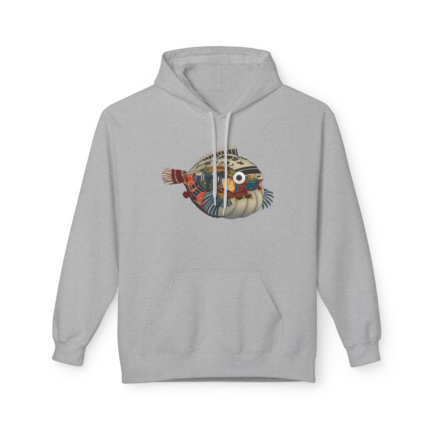 Pufferfish Art Hoodie — Colorful Japanese Fish Graphic Pullover
