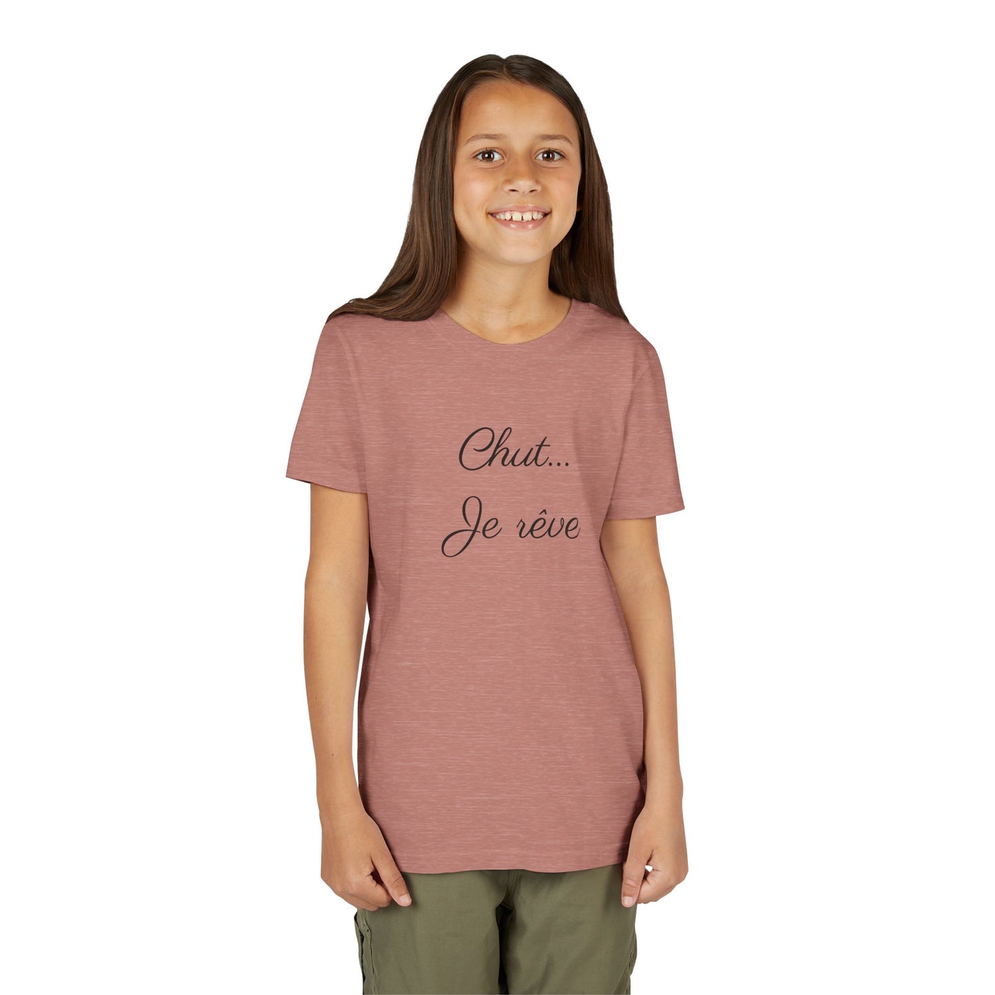 Youth Tee — "Chut... Je rêve" French Script Kids Shirt
