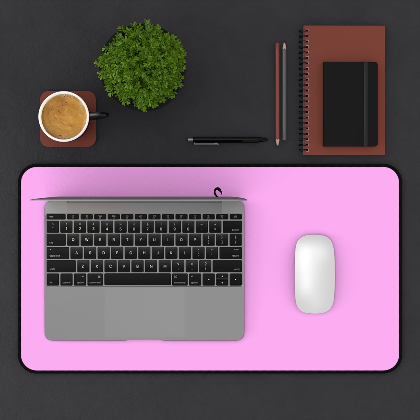 Pink Standing Flamingo Desk Mat