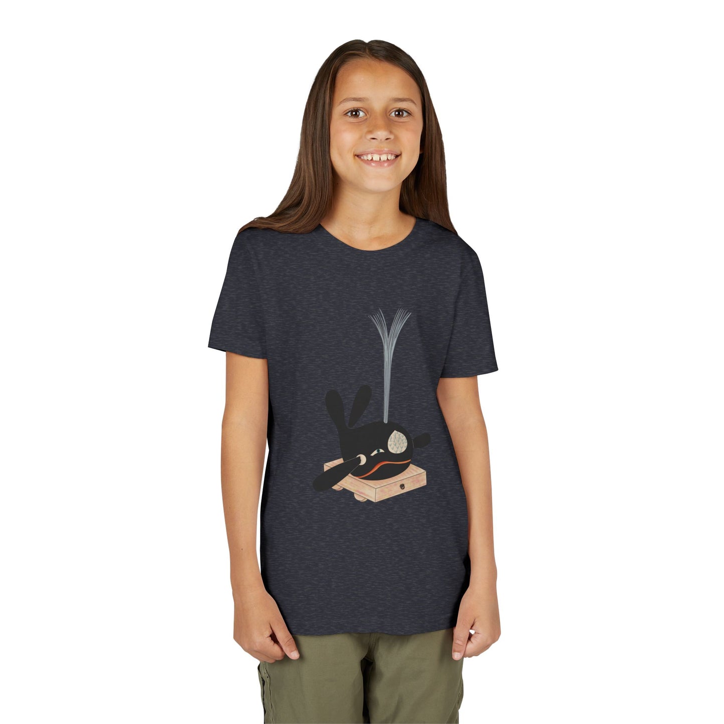 Vintage Japanese Toy Whale Youth T-Shirt — "Kujira no Shoufuki" Whale on Crate Youth Tee