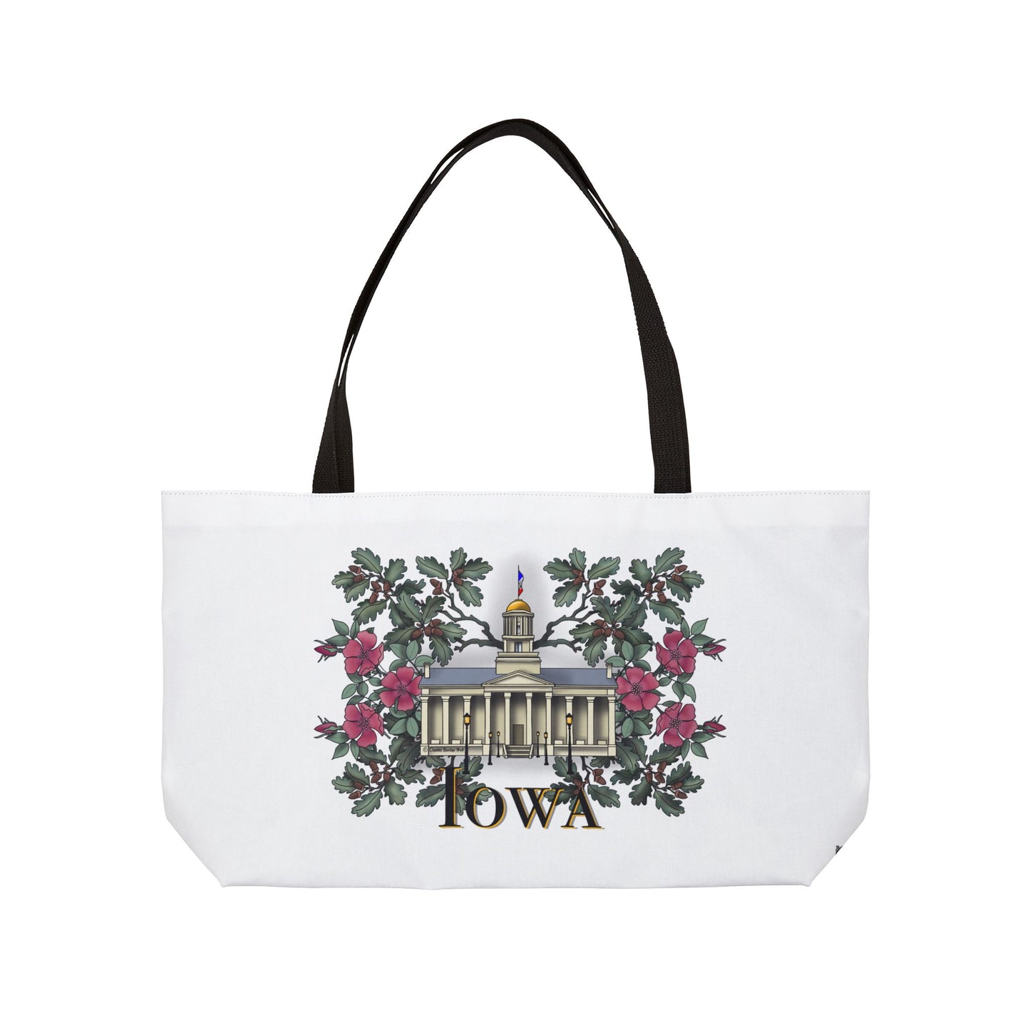 Iowa Floral Weekender Large Tote Bag