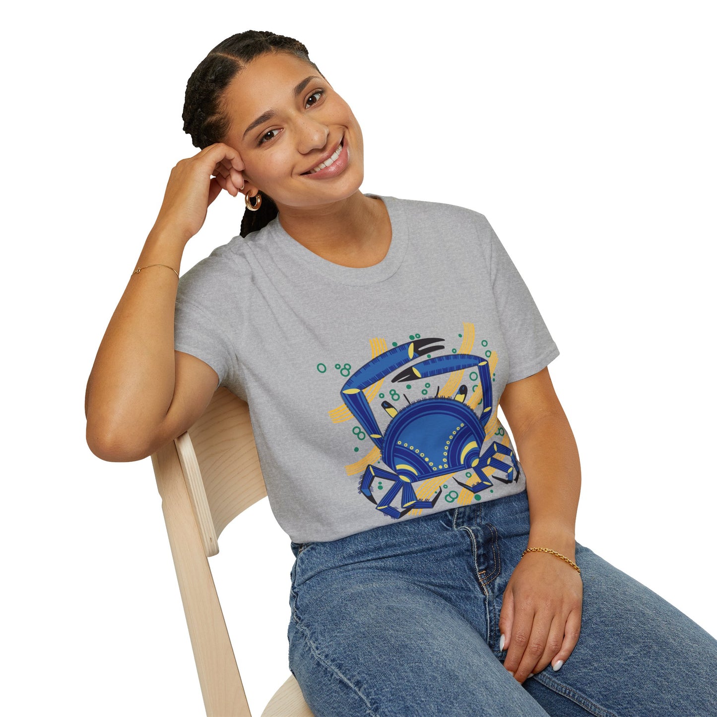 "Le Crabe" illustration by Mathurin Méheut TShirt — Coastal Sea Graphic Tees