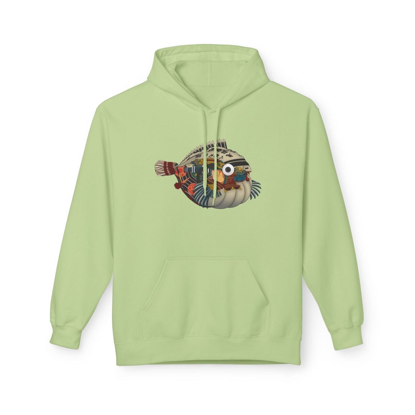 Pufferfish Art Hoodie — Colorful Japanese Fish Graphic Pullover