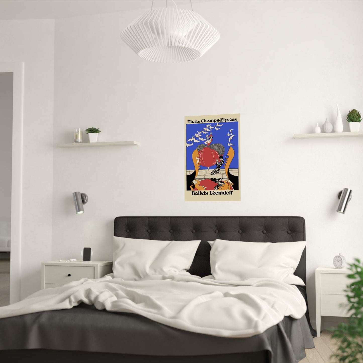 Art Deco Satin Poster - Ballets Léonidoff - Elegant Wall Art Decoration