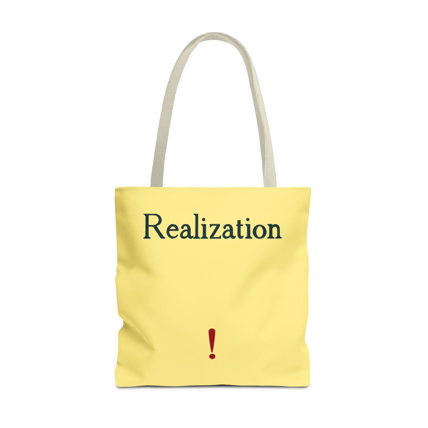 Realization Exclamation Tote Bag — Yellow AOP Everyday Carry