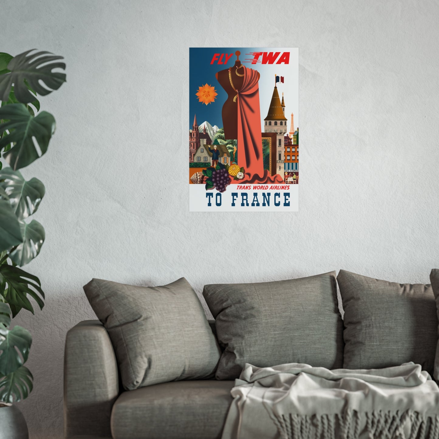 Vintage Travel Destination France Art Poster