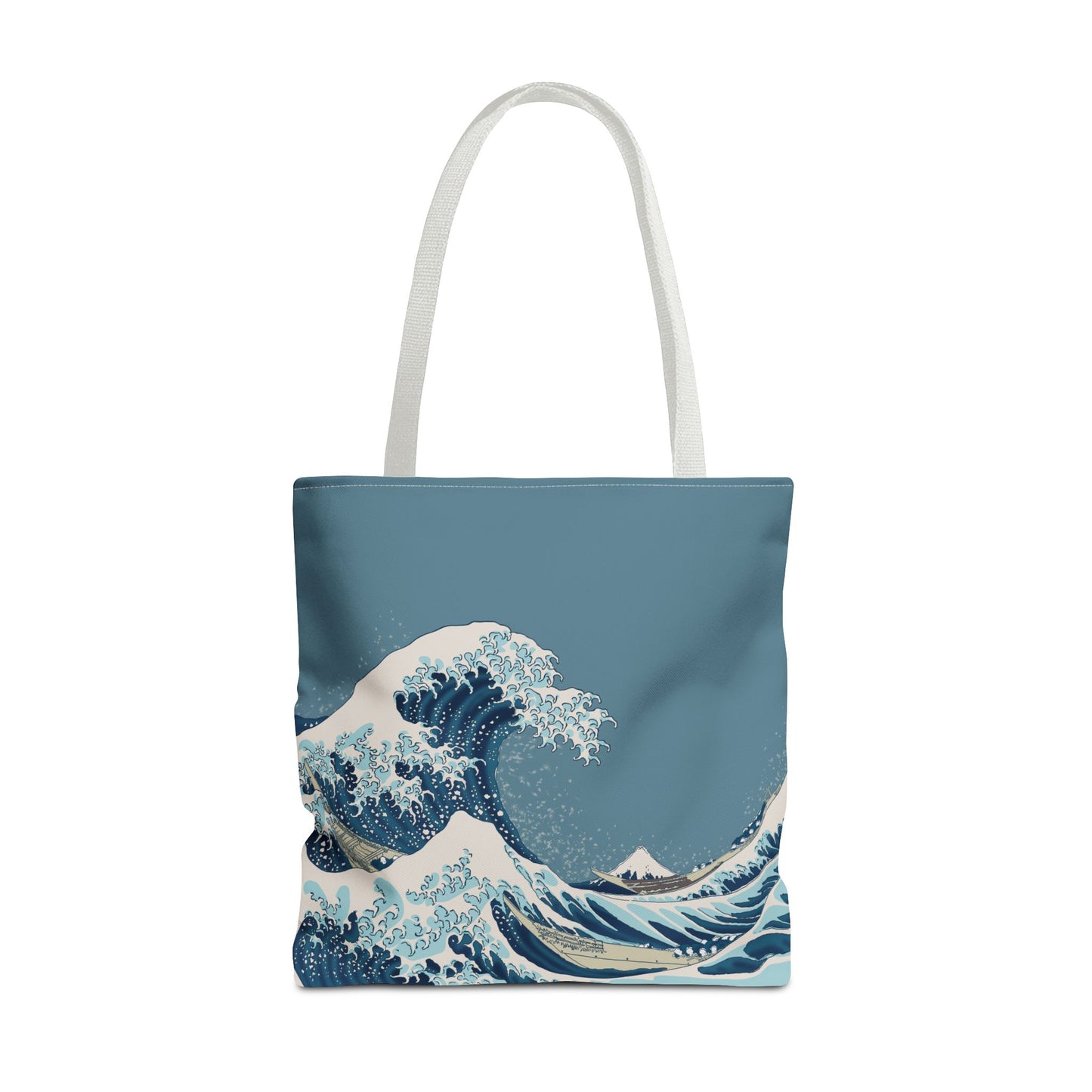 Hokusai Great Wave Tote Bag — Japanese Wave Print All-Over Canvas Beach & Market Tote