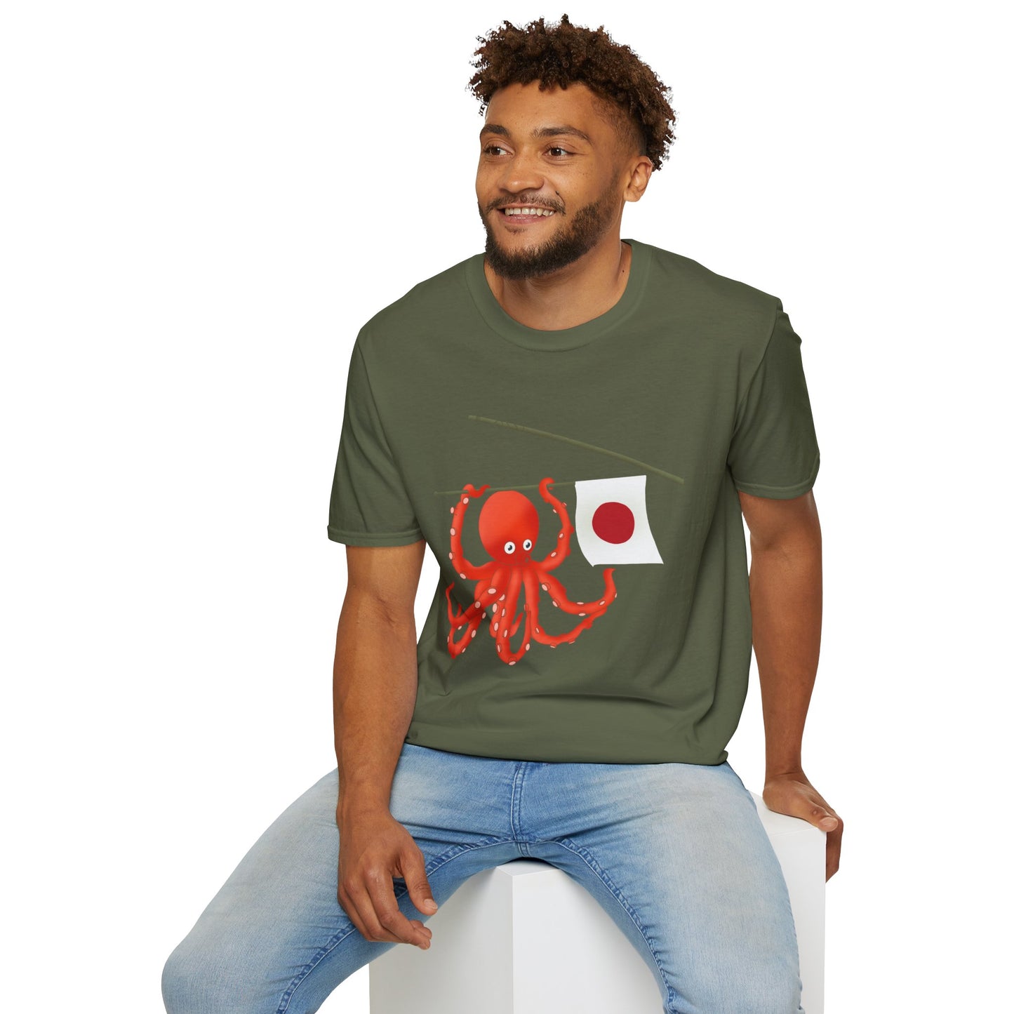 "Tako" Japanese Octopus Tshirt — Cute Red Octopus Graphic Tees