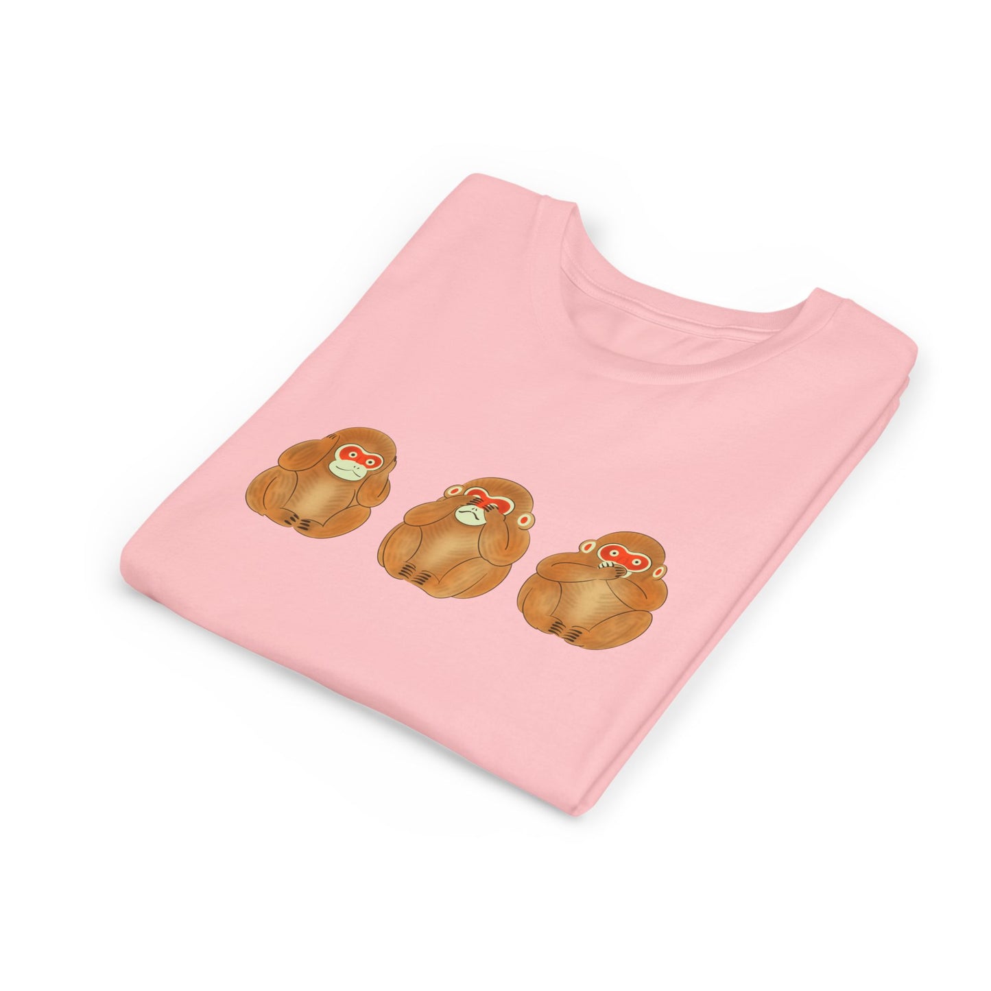Three Wise Monkeys Fushimi clay doll Youth TShirt | Three Wise Monkeys