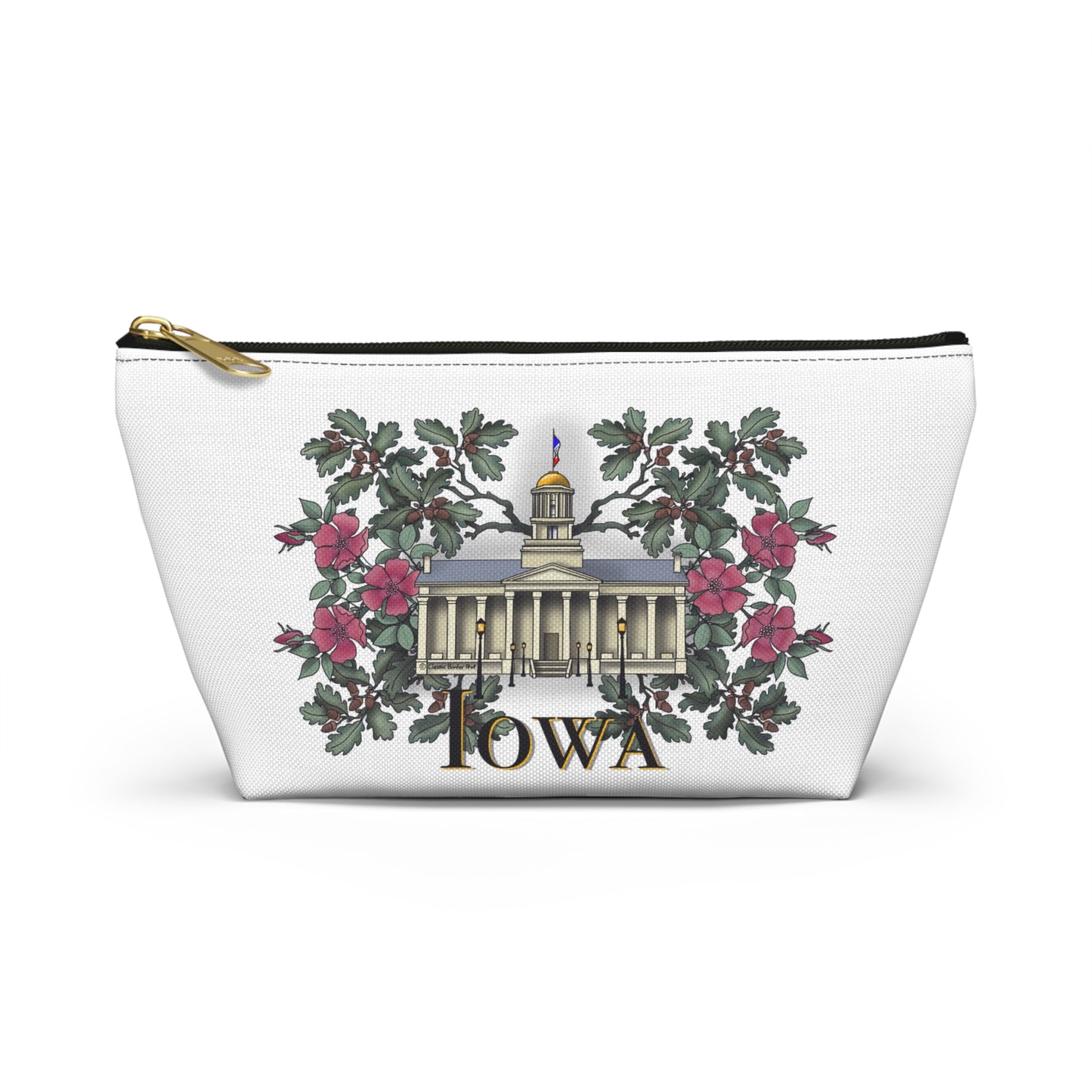 Iowa Floral Accessory Pouch