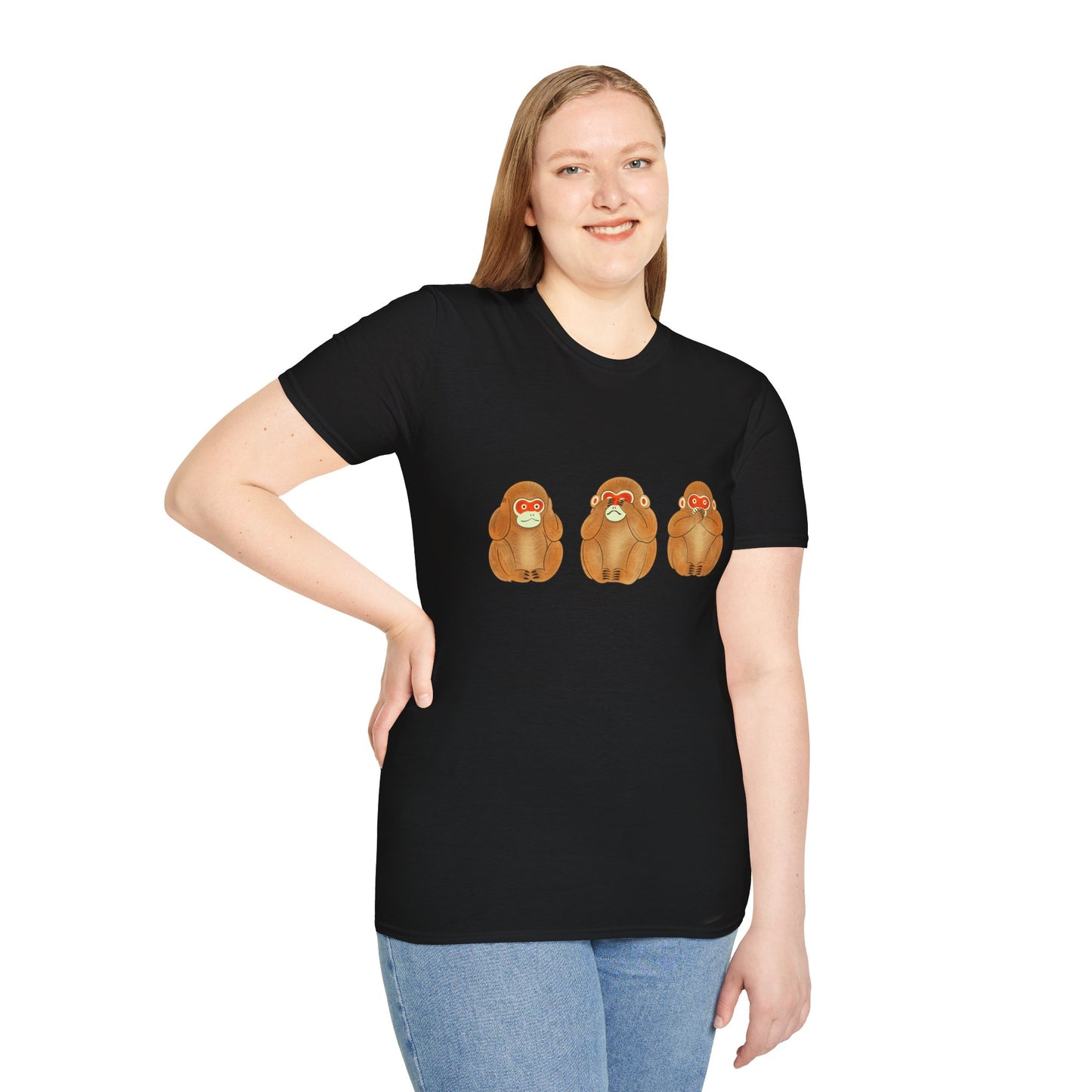Three Wise Monkeys Fushimi clay doll Tshirt | Three Wise MonkeysGraphic Tee