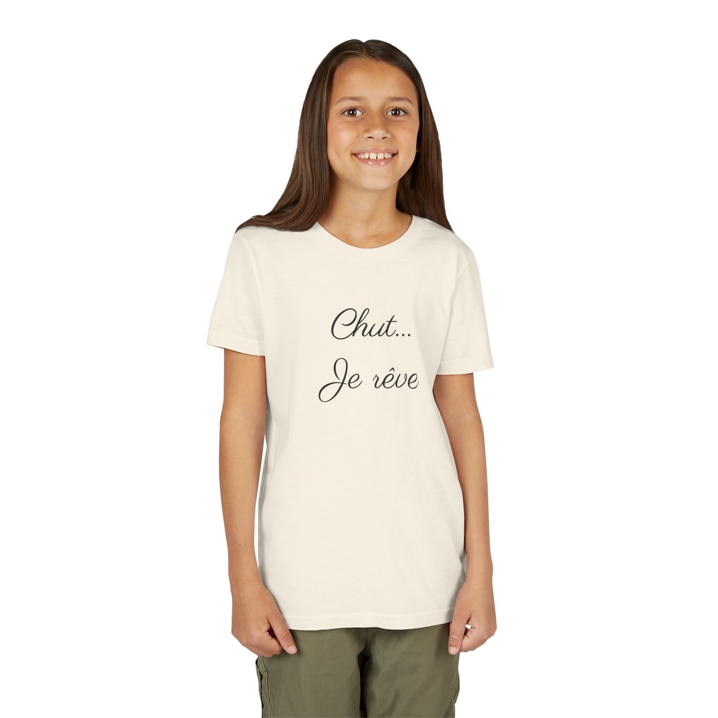 Youth Tee — "Chut... Je rêve" French Script Kids Shirt