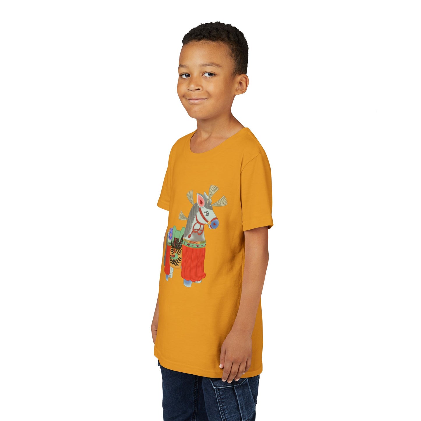 Japanese Folk Toy Horse Youth T-Shirt — Vintage Japanese Design