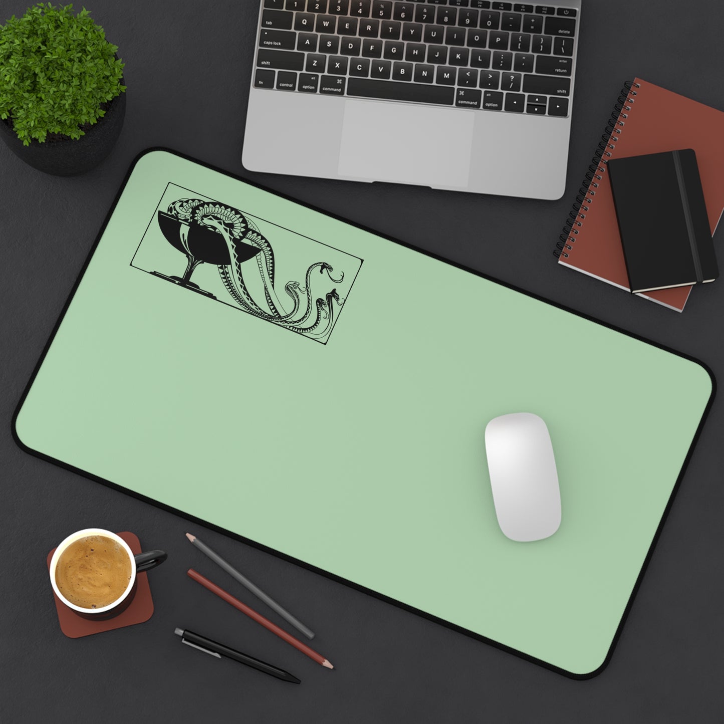 Stylish Snakes Desk Mat