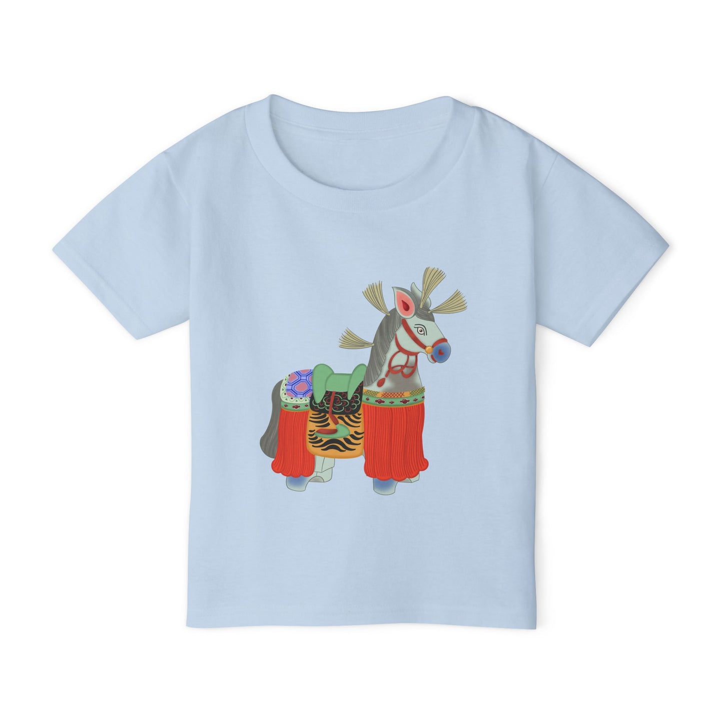 Colorful Folk Horse Toddler T-Shirt — Cute Traditional Piñata-Inspired Print