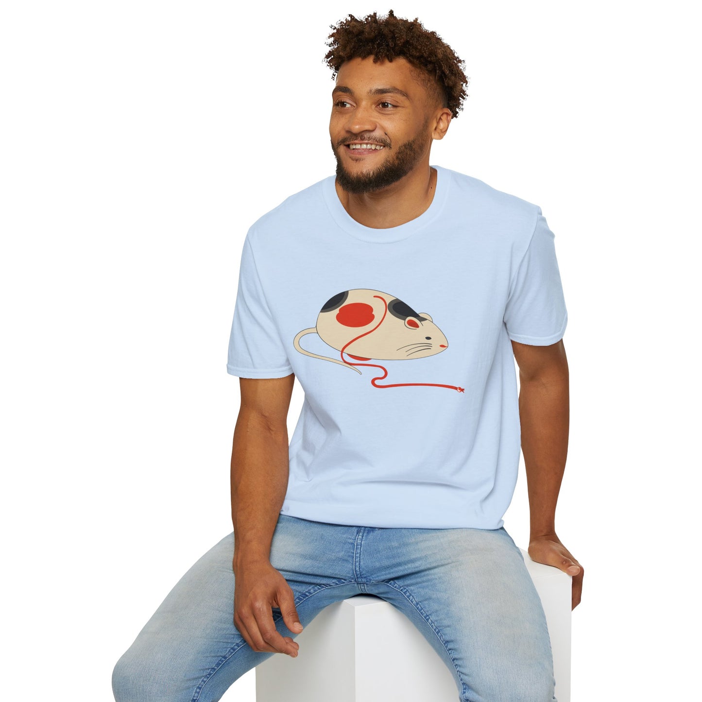 Japanese "Nezumi" Mouse T-Shirt — Cute Calico Mouse Graphic Tee