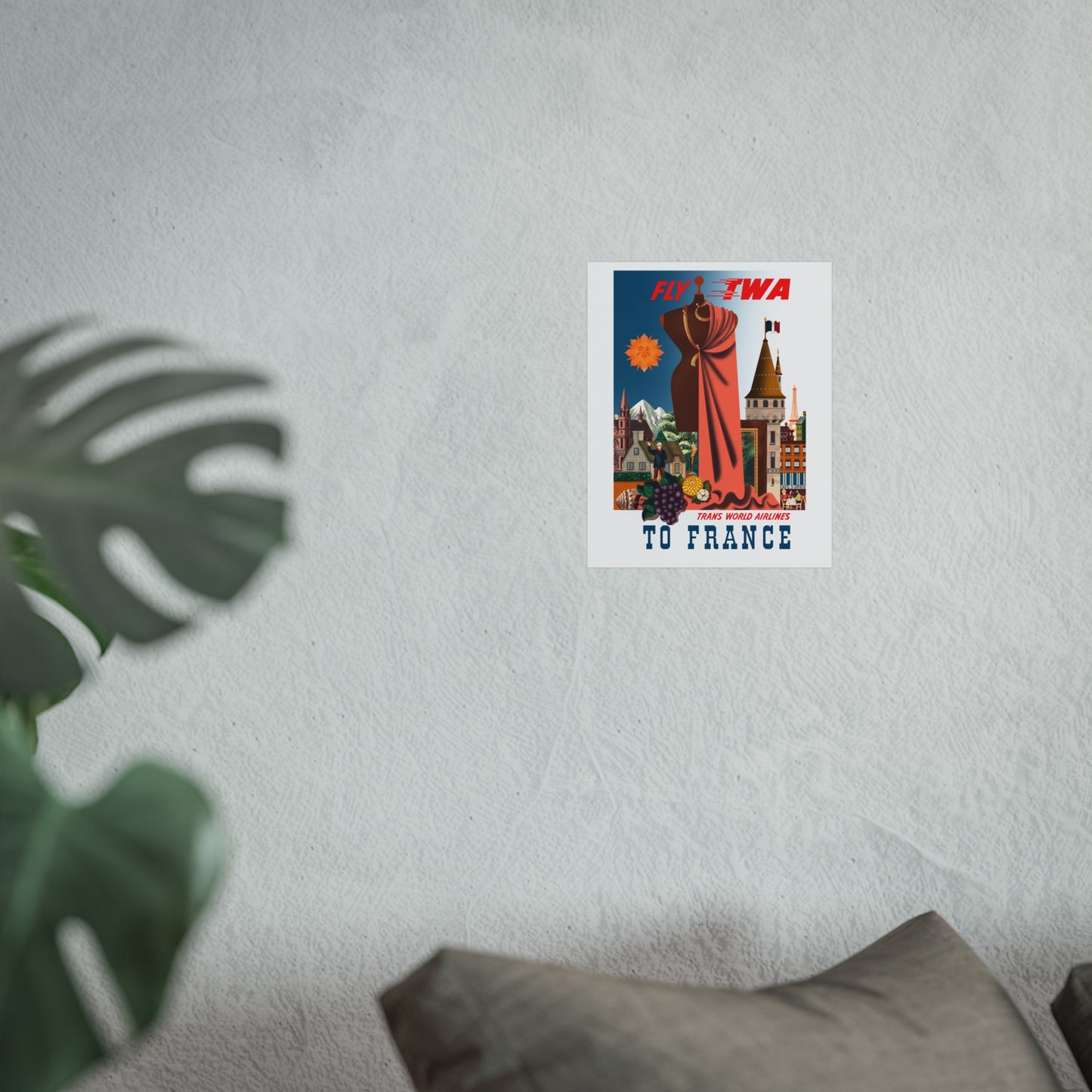 Vintage Travel Destination France Art Poster