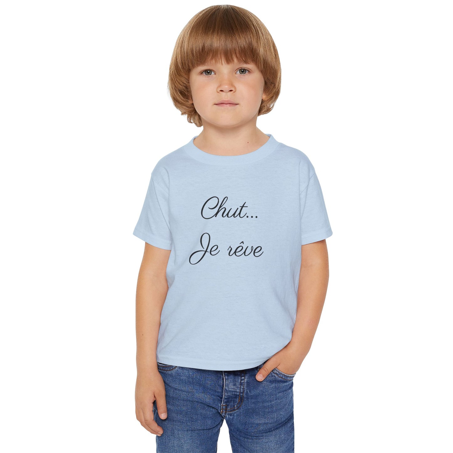Toddler T-Shirt — "Chut... Je rêve" French Script Sleepy Chic Tee