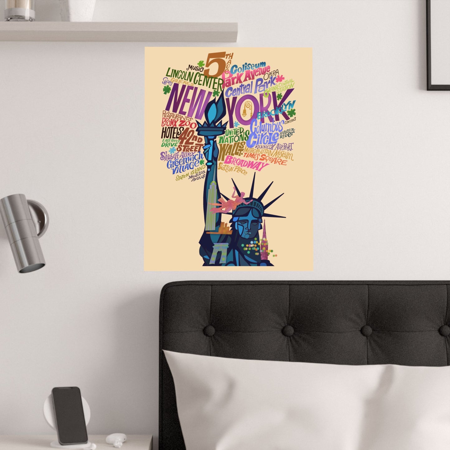 Vintage New York City Satin Poster