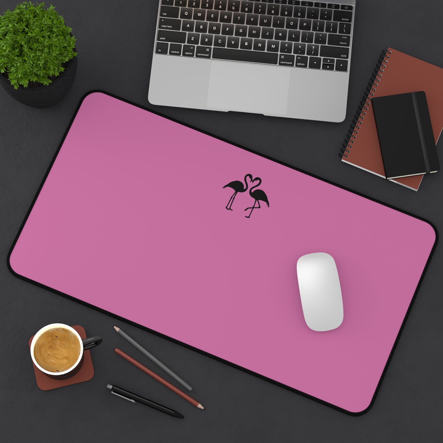 Romantic Flamingo Desk Mat