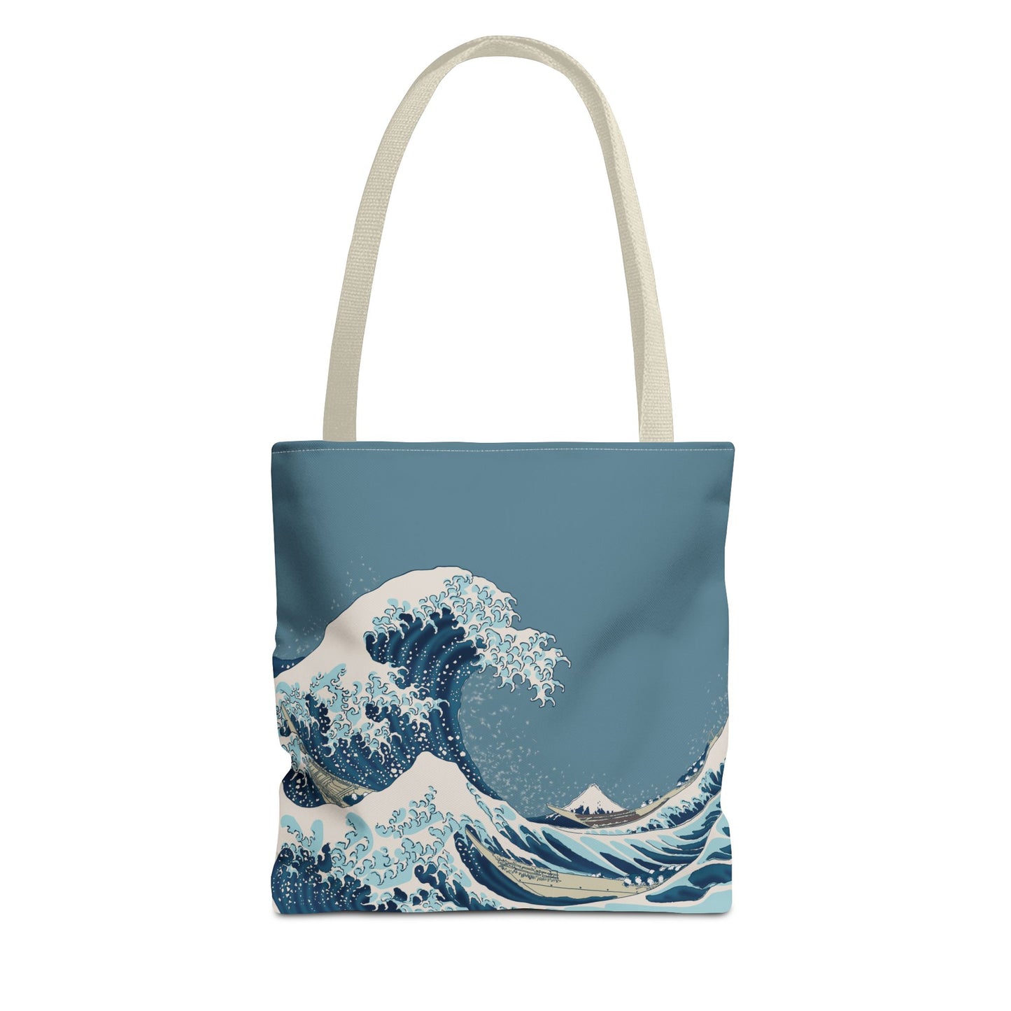 Hokusai Great Wave Tote Bag — Japanese Wave Print All-Over Canvas Beach & Market Tote
