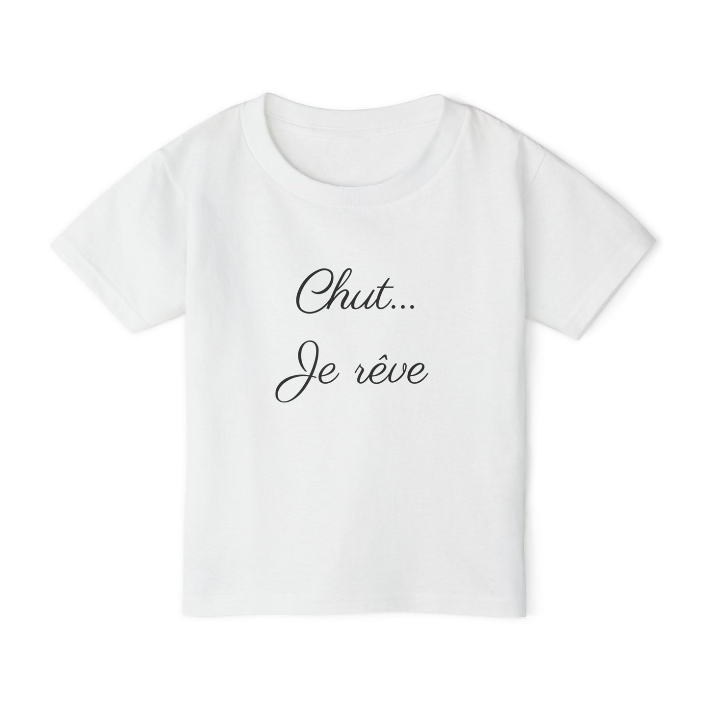 Toddler T-Shirt — "Chut... Je rêve" French Script Sleepy Chic Tee