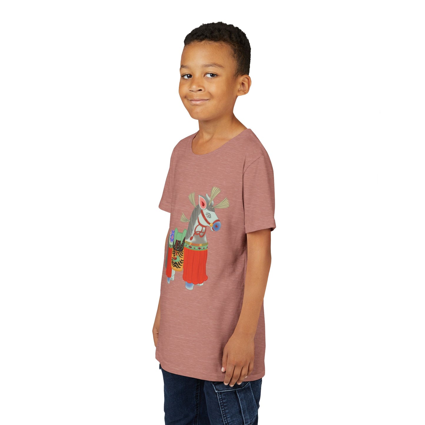 Japanese Folk Toy Horse Youth T-Shirt — Vintage Japanese Design