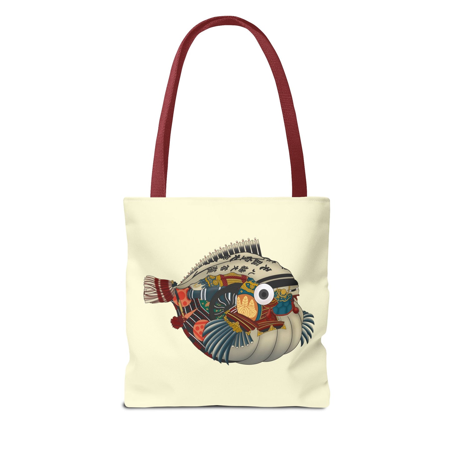 Puffer Fish Japanese Art Tote Bag — Colorful Japanese-Inspired Marine Illustration