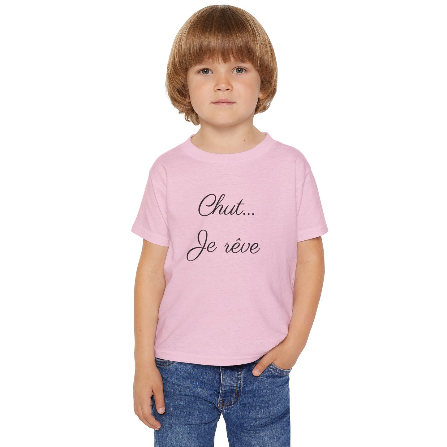 Toddler T-Shirt — "Chut... Je rêve" French Script Sleepy Chic Tee